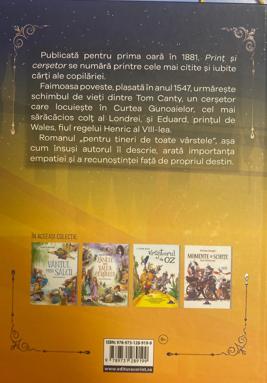 Prinț și cerșetor — verso