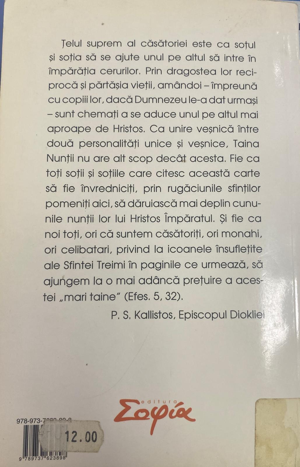 Căsătoria, cale spre sfințenie — verso