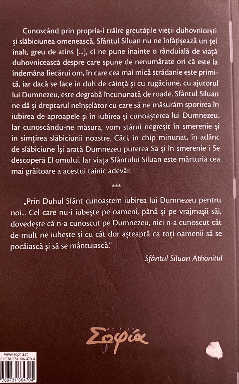 Dumnezeu este iubire, mărturia Sfântului Siluan Athonitul — verso